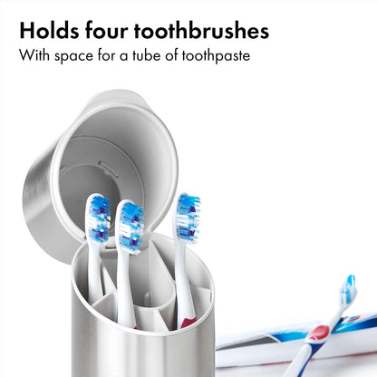 OXO Good Grips Bathroom Toothbrush Holder Set - Stainless Steel