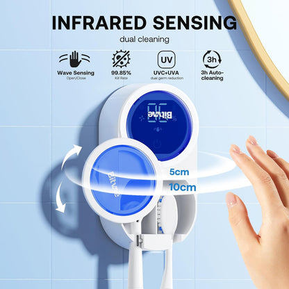 Bitvae Upgraded Tooth Brush Holder for Bathroom 2.0 Infrared Sensing