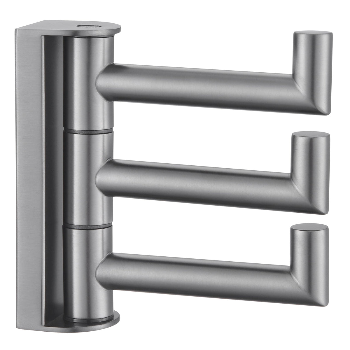 Angle Simple Swivel Towel Hook 3 Arms, Robe Coat Wall Hook, Matte Black