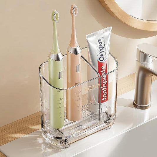 MOPMS Toothbrush Holders with Drainage for Bathrooms Countertop Organizer