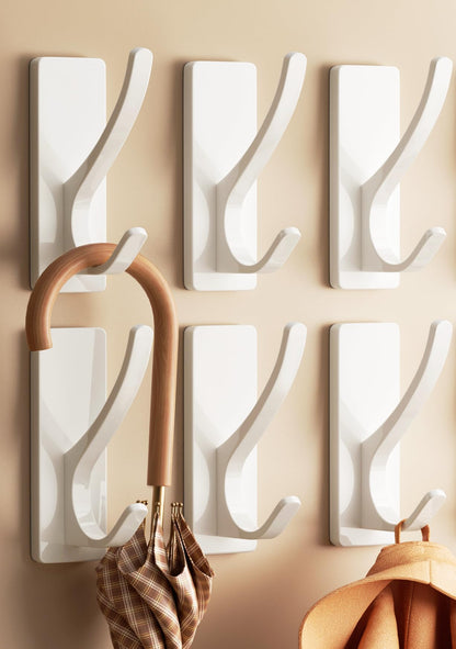 pickpiff Brush Nickel Self-Adhesive Hook, 13LB Hanger for Coat/Towel, 4 Pcs