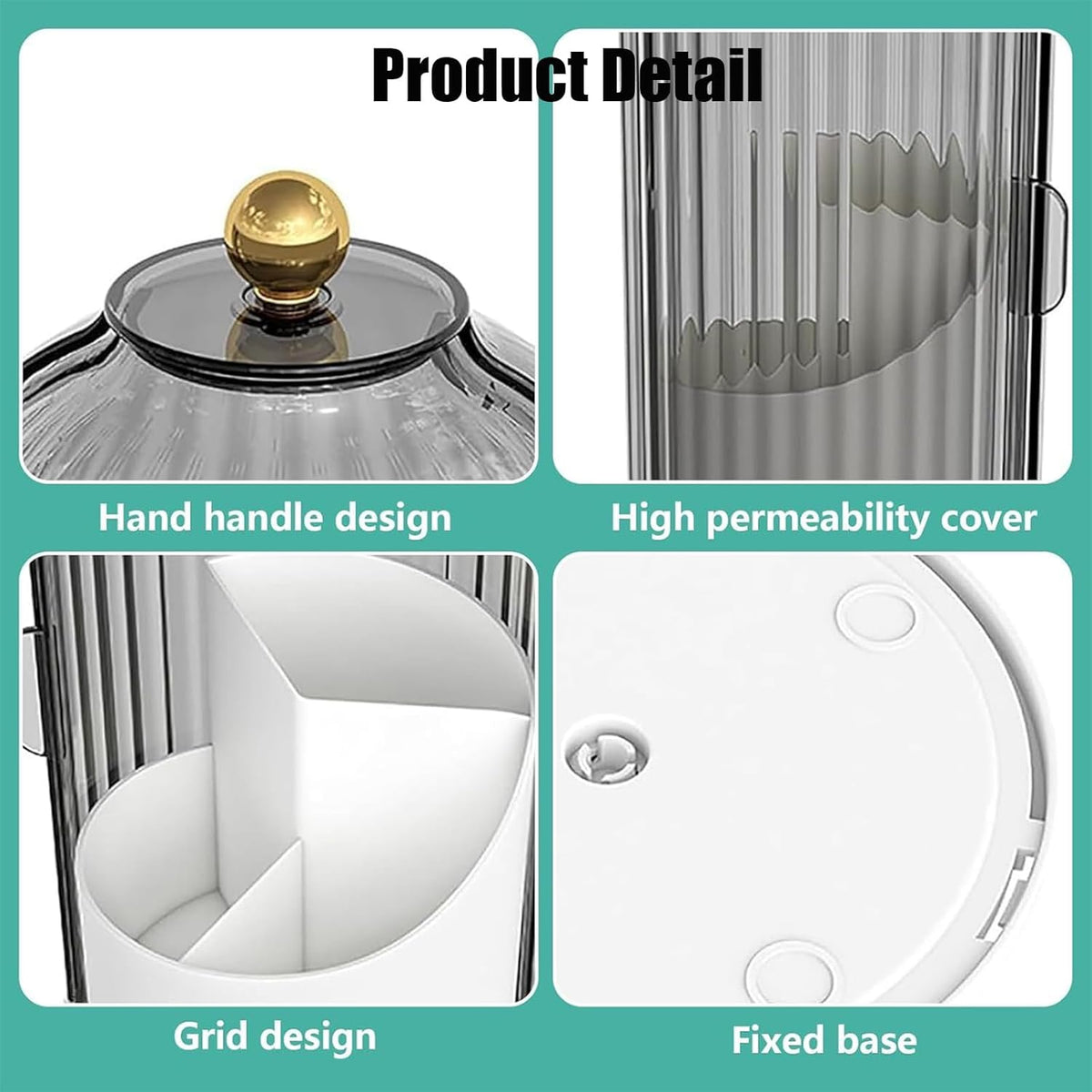 Concealed Toothbrush Holder, Rotating Bathroom Organizer Countertop