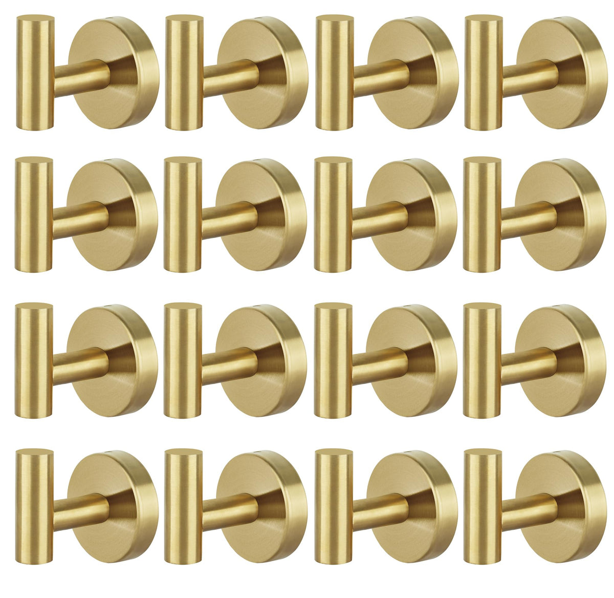 Towel Hooks Bathroom Coat Robe Hook Stainless Steel Heavy Duty Door Hanger Towel Robe Clothes Cabinet Wall for Bathroom Bedroom Kitchen Hotel Pool 4 Packs (Gold)