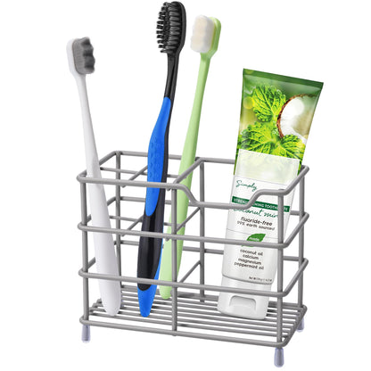 Toothbrush Holders for Bathrooms 304 Stainless Steel Quick Drying Silver