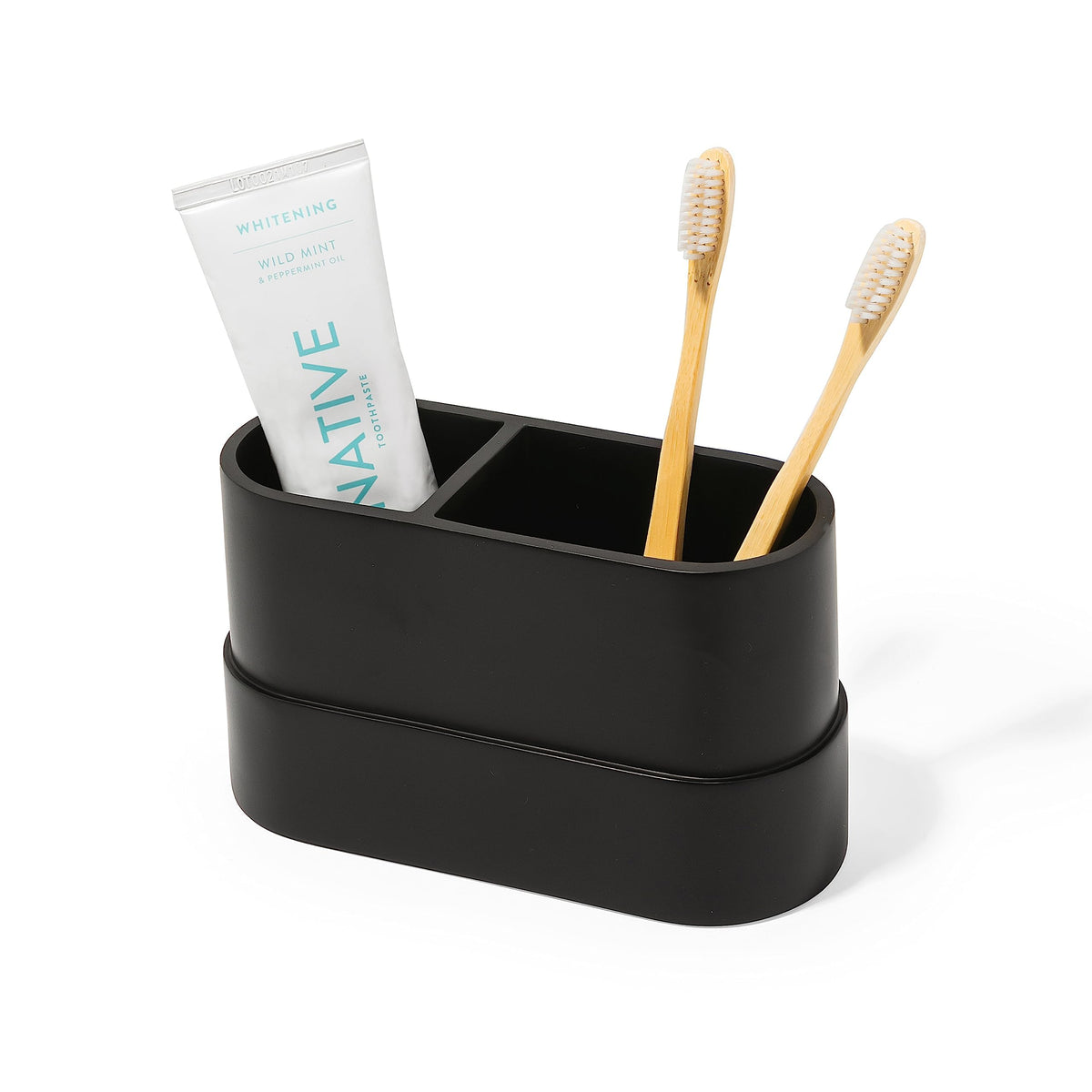 Yew Design Matte White Bathroom Toothbrush Holder Cup - Round