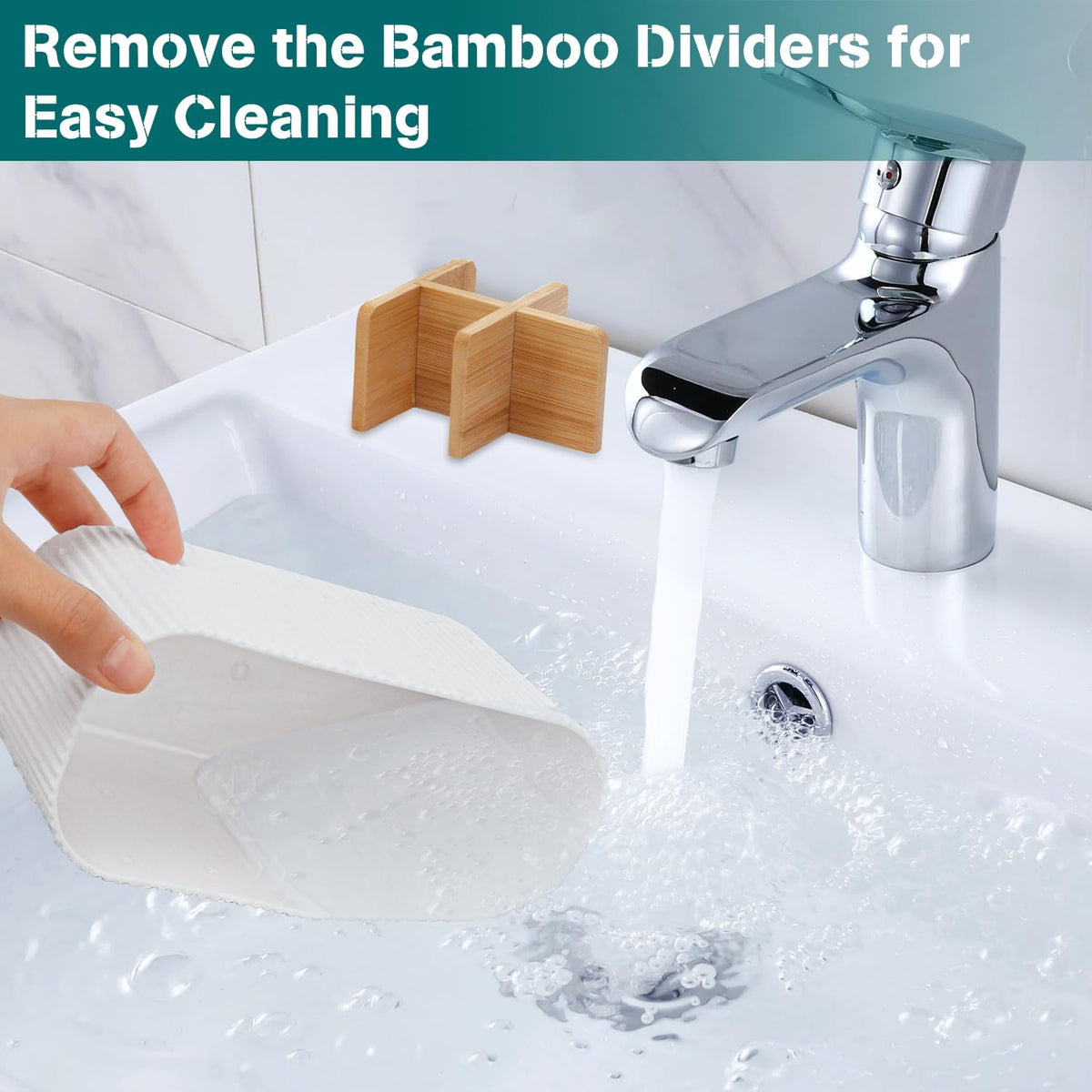 GFWARE White Toothbrush Holder, 5 Slots Bathroom Storage Organizer