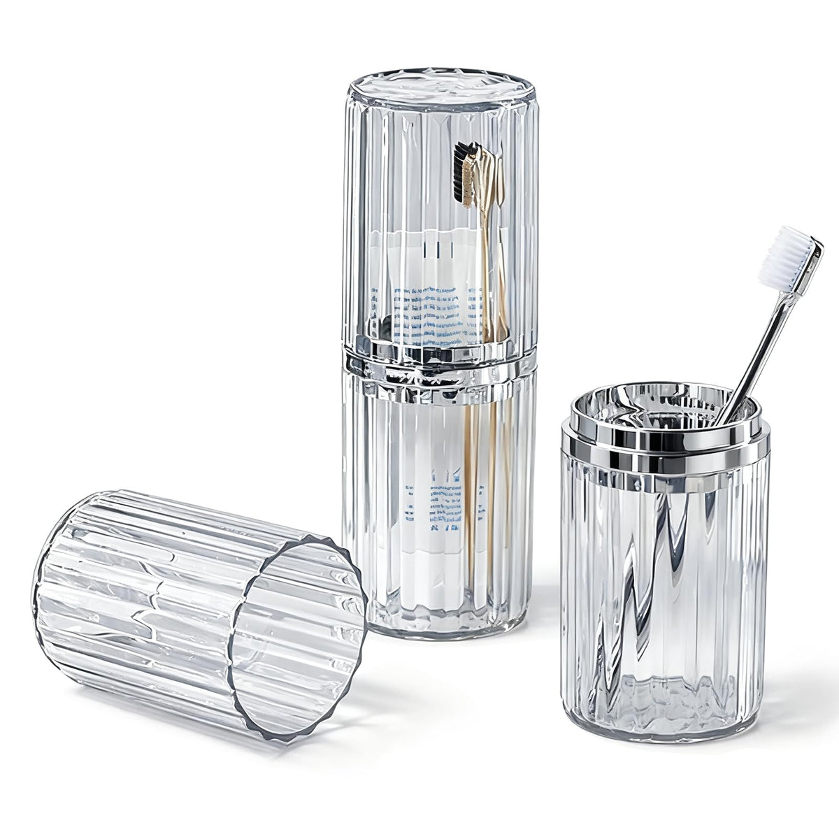 Large Toothbrush Travel Case 2 in 1 Toothbrush Holder and Rinse Cup