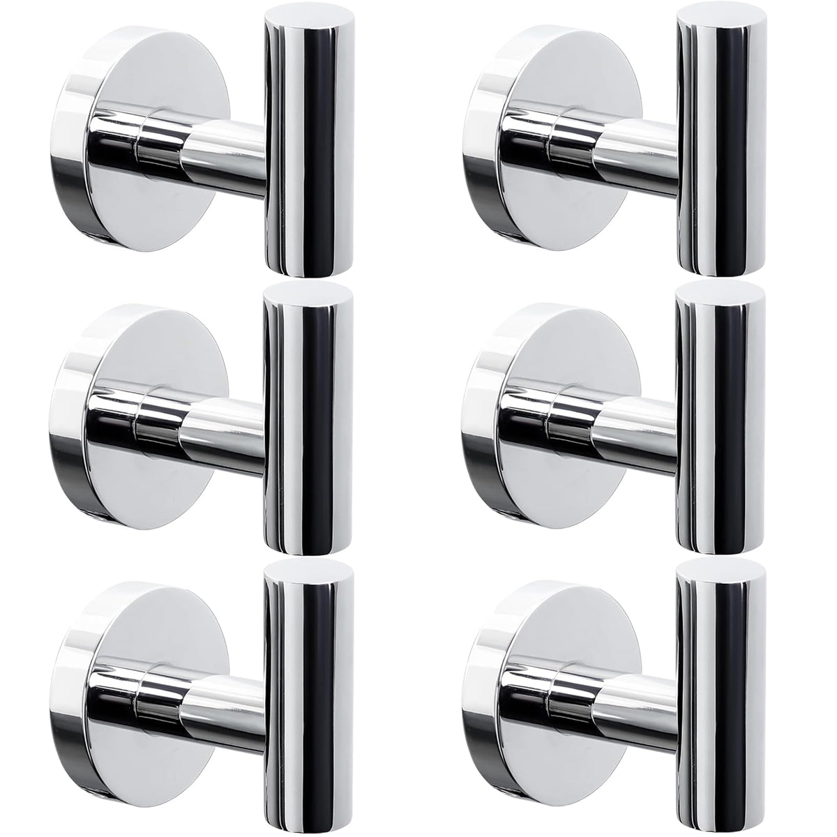 Kruodop Towel Hooks for Bathroom,2 Packs Wall Mount Towel Holder,Black Matte Wall Robe Hook,Stainless Steel Heavy Duty Door Hanger Towel Hook for Kitchen, Bedroom,Hotel,Pool,Coats(Drilling)