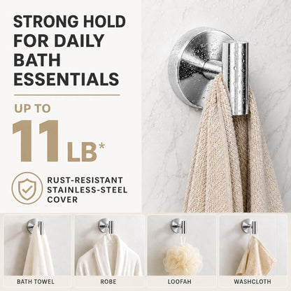 Suction Cup Hooks for Shower - Bathroom Reusable Towel Hooks