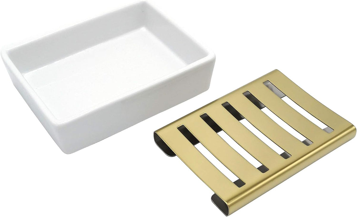 Ceramic Soap Dish, Bar Soap Holder for Shower, Bathroom Soap Dishes