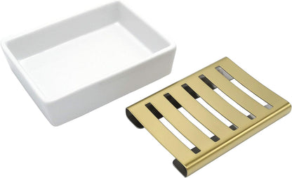 Ceramic Soap Dish, Bar Soap Holder for Shower, Bathroom Soap Dishes