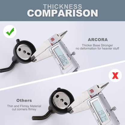 ARCORA Matte Black Towel Hooks, SUS 304 Stainless Steel Bathroom Robe Hooks