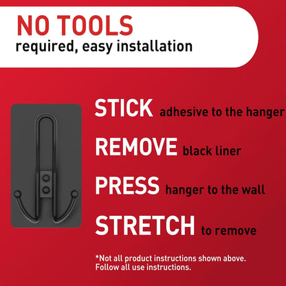 Command X-Large Black Triple Hooks, 1 Hook, 3 Strips