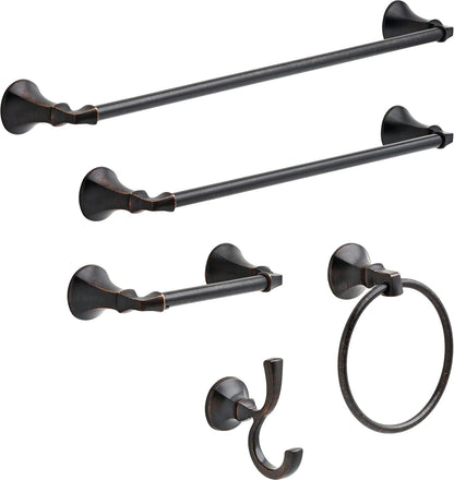 DELTA FAUCET Rubber Limited 76435-RB Ashlyn Double Towel Hook Bath Hardware Accessory in Venetian Bronze