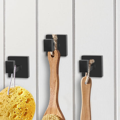 IBosins 2-Pack Bathroom Towel Hooks Black Hand Towel Holder Robe Hanger