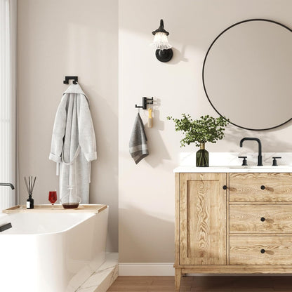 Angle Simple Swivel Towel Hook 3 Arms, Robe Coat Wall Hook, Matte Black