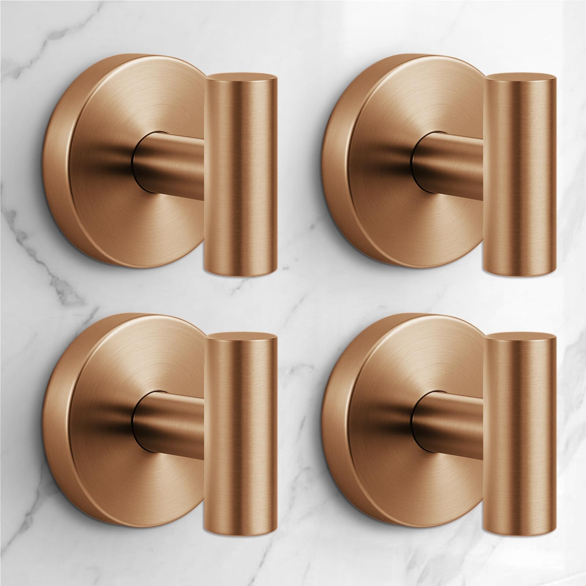 Heavy Duty Suction Cup Hooks for Glass Window,Tile,Mirror,Removable Shower Hooks for Inside Shower,Metal Towel Hooks for Bathroom,4 Pack(Black)
