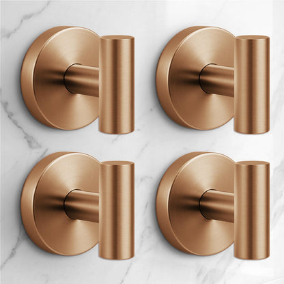 Heavy Duty Suction Cup Hooks for Glass Window,Tile,Mirror,Removable Shower Hooks for Inside Shower,Metal Towel Hooks for Bathroom,4 Pack(Black)