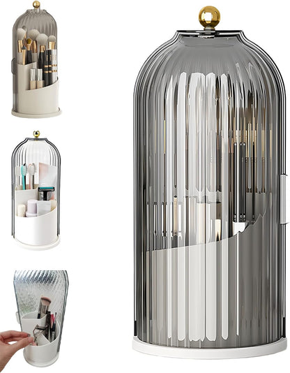 Concealed Toothbrush Holder, Rotating Bathroom Organizer Countertop
