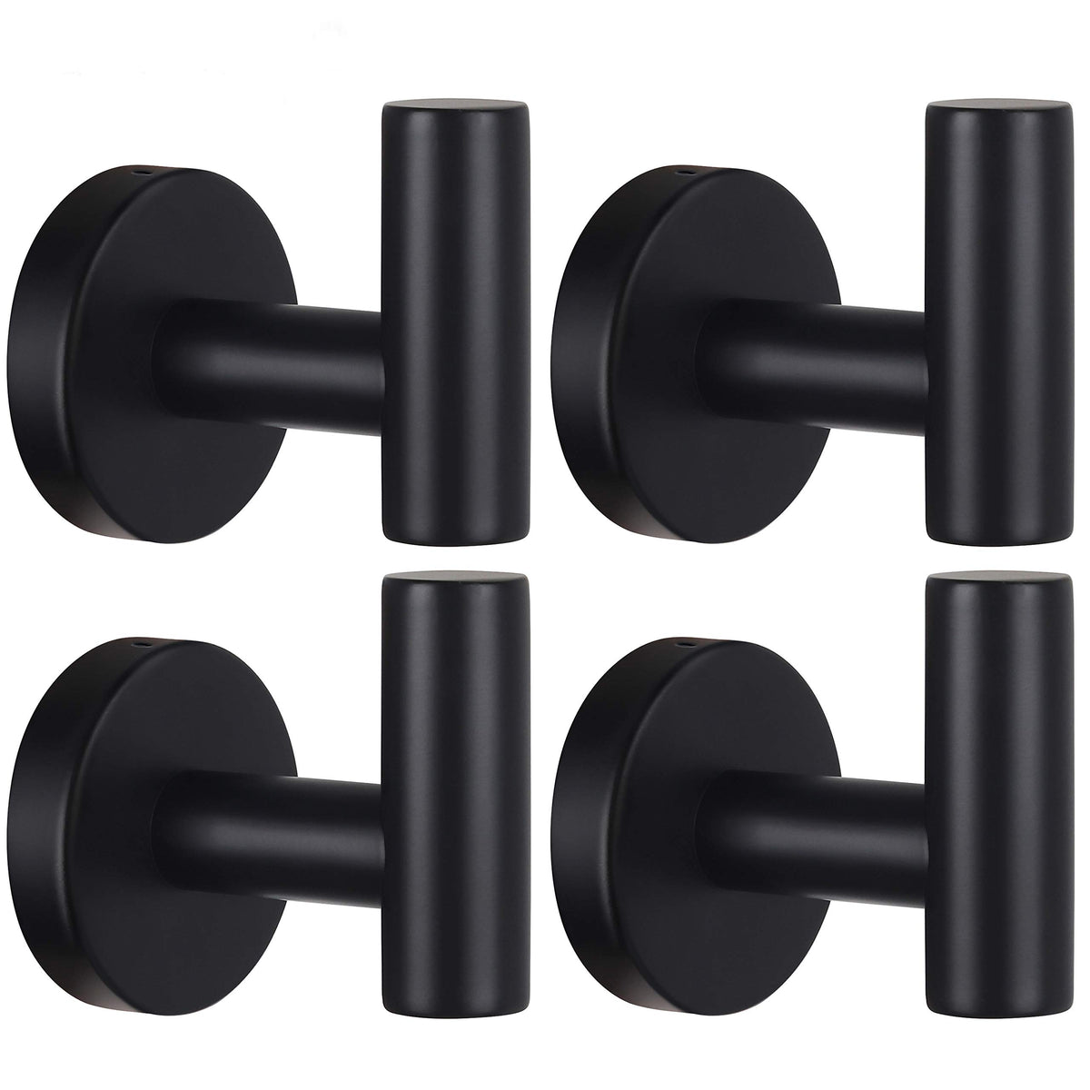 Towel Hooks Bathroom Coat Robe Hook Stainless Steel Heavy Duty Door Hanger Towel Robe Clothes Cabinet Wall for Bathroom Bedroom Kitchen Hotel Pool 4 Packs (Gold)