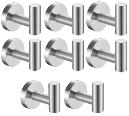 Towel Hooks Bathroom Coat Robe Hook Stainless Steel Heavy Duty Door Hanger Towel Robe Clothes Cabinet Wall for Bathroom Bedroom Kitchen Hotel Pool 4 Packs (Gold)