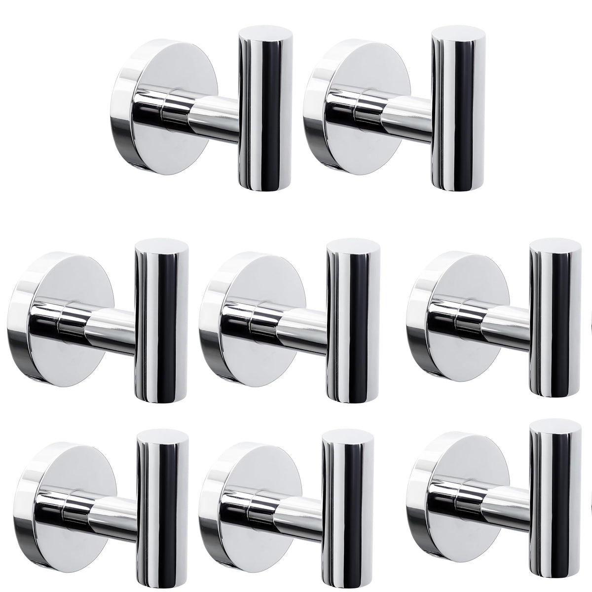 Towel Hooks Bathroom Coat Robe Hook Stainless Steel Heavy Duty Door Hanger Towel Robe Clothes Cabinet Wall for Bathroom Bedroom Kitchen Hotel Pool 4 Packs (Gold)