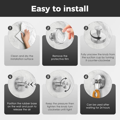 Shower Hooks for Inside Shower,Suction Cup Hooks for Glass Window,Removable Towel Hooks for Bathrooms,4 Packs(Silver)