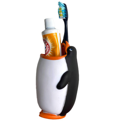 Kids Toothbrush Holder Toothbrush Organizer – Durable Silicone Animal Tooth Brush Holder – Easy to Clean Toothbrush and Toothpaste Holder – Toothbrush Holders for Bathrooms by Lily’s Home - Shark