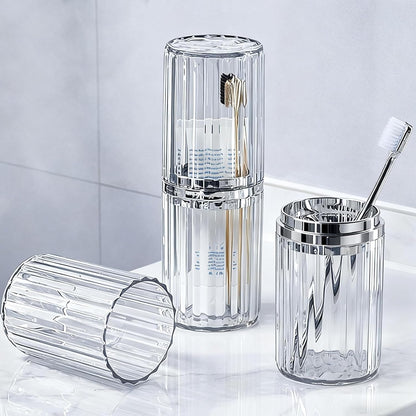 Large Toothbrush Travel Case 2 in 1 Toothbrush Holder and Rinse Cup