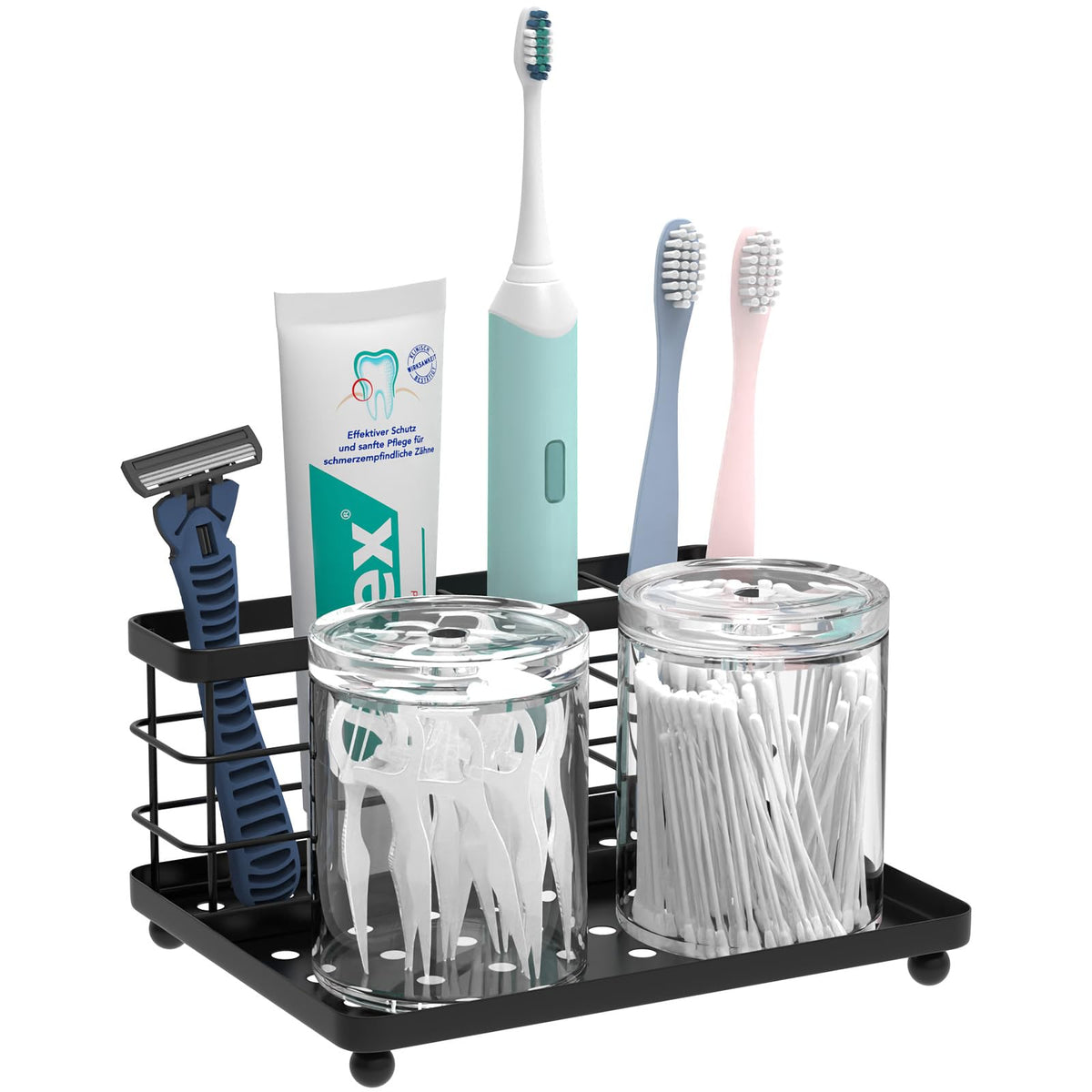 Luxspire Toothbrush Holders for Bathroom, Stainless Steel, 2 Slots, Silver