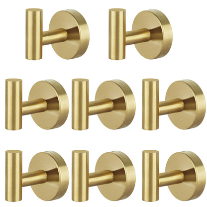 Towel Hooks Bathroom Coat Robe Wall Hook Heavy Duty Door Hanger Towel Robe Clothes Cabinet Closet Sponges Rack for Bathroom Bedroom Kitchen Hotel Pool 4 Packs Black(Drilling Installation)