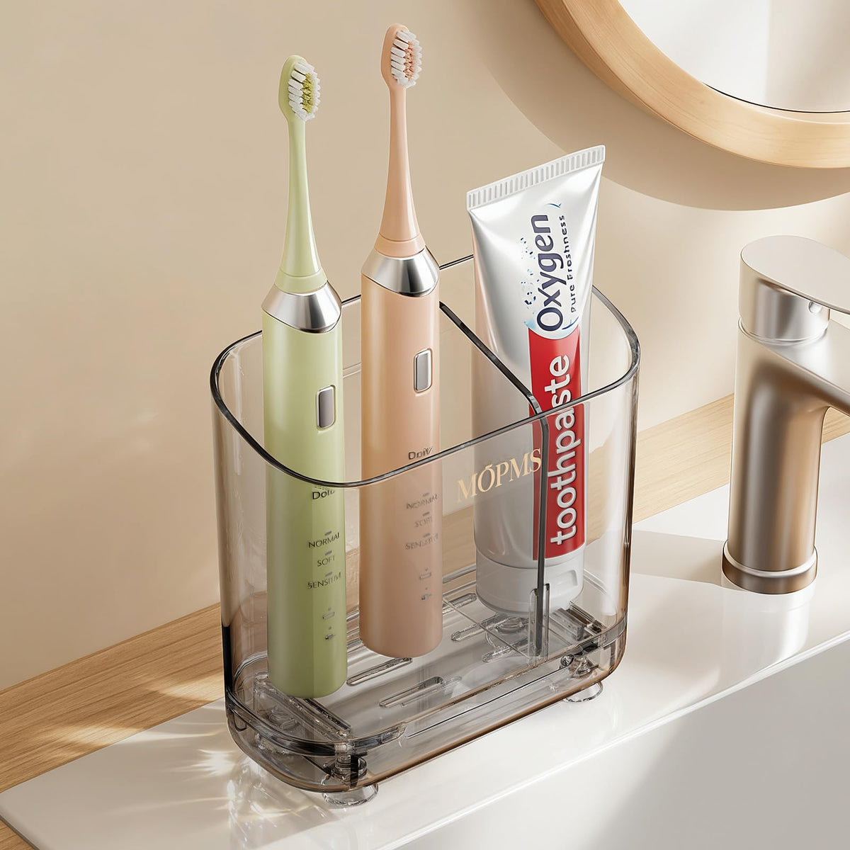 MOPMS Toothbrush Holders with Drainage for Bathrooms Countertop Organizer