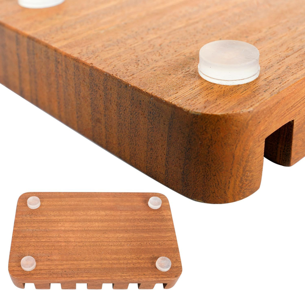 Teak Wood Soap Dish - Bar Soap Holder & Soap Saver for Shower, Bathroom, Sink, Kitchen & Countertop (1)