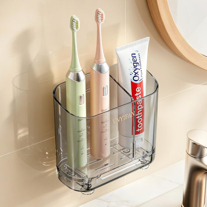 2 Slots Electric Toothbrush Holders Wall Mounted for Bathrooms
