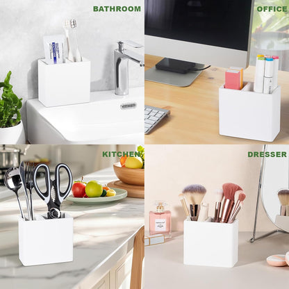 Diatomite Toothbrush Holder Toothpaste Organizer, White