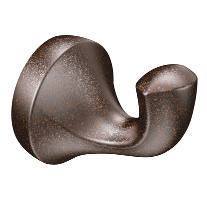 Moen Eva Brushed Nickel Transitional Single Robe Hook, Wall Mounted Hanger for Bath Robe or Towel, YB2803BN
