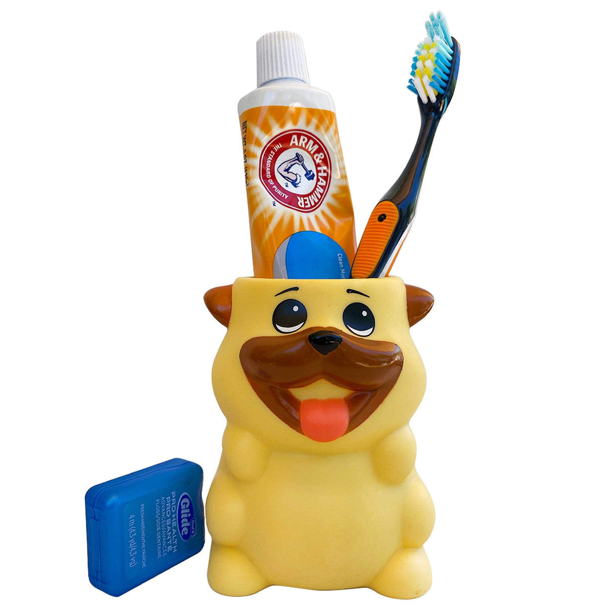 Kids Toothbrush Holder Toothbrush Organizer – Durable Silicone Animal Tooth Brush Holder – Easy to Clean Toothbrush and Toothpaste Holder – Toothbrush Holders for Bathrooms by Lily’s Home - Shark