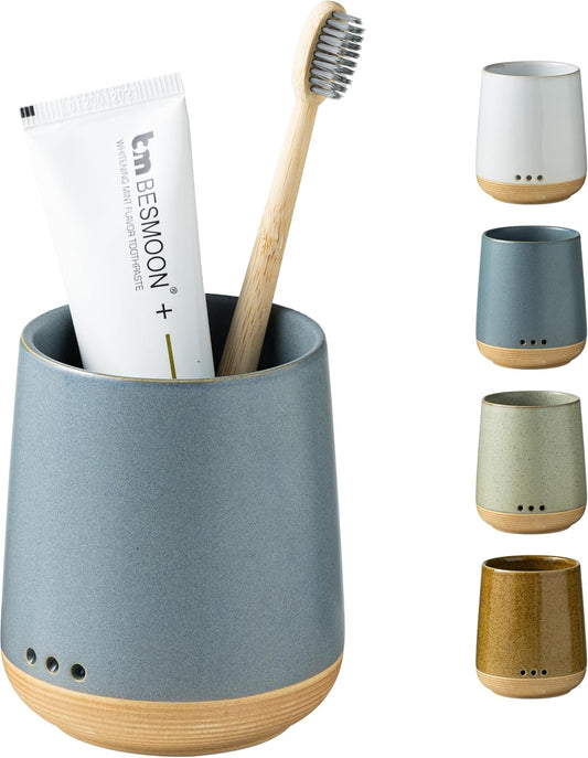 LYEOBOH Ceramic Toothbrush Holder, Toothbrush Storage,Tooth Brush Holders