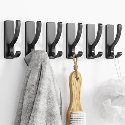 pickpiff Adhesive Wall Hooks for Coat/Towel, Hold 13LB, Gold 4 Pack